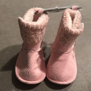Pink baby boots
